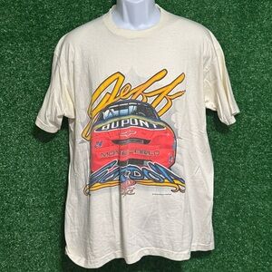 jeff gordon Cream and Red Retro Car Short Sleeve Tee